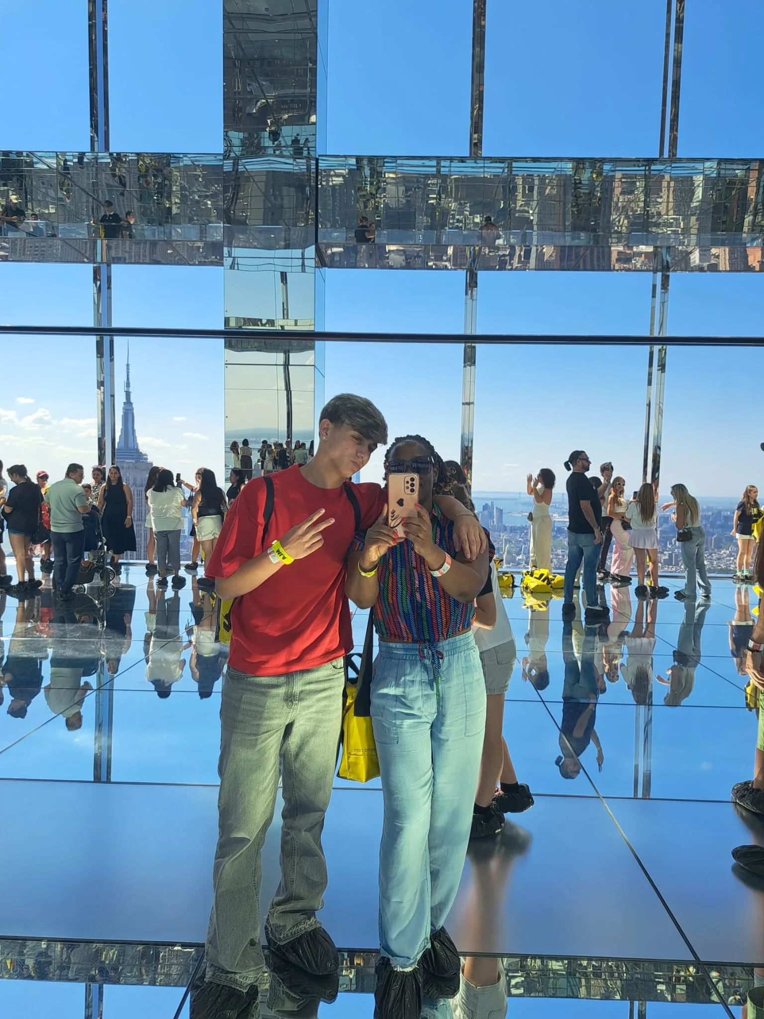 Selfie con vista sull’Empire State Building e su Manhattan